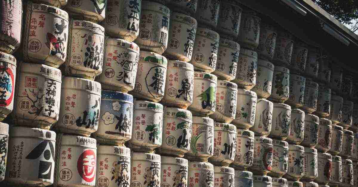 A collection of barreled sake that are properly stored
