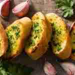 Sliced gluten-free garlic bread