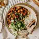 Selection of healthy meals prepared from gluten-free vegetarian recipes