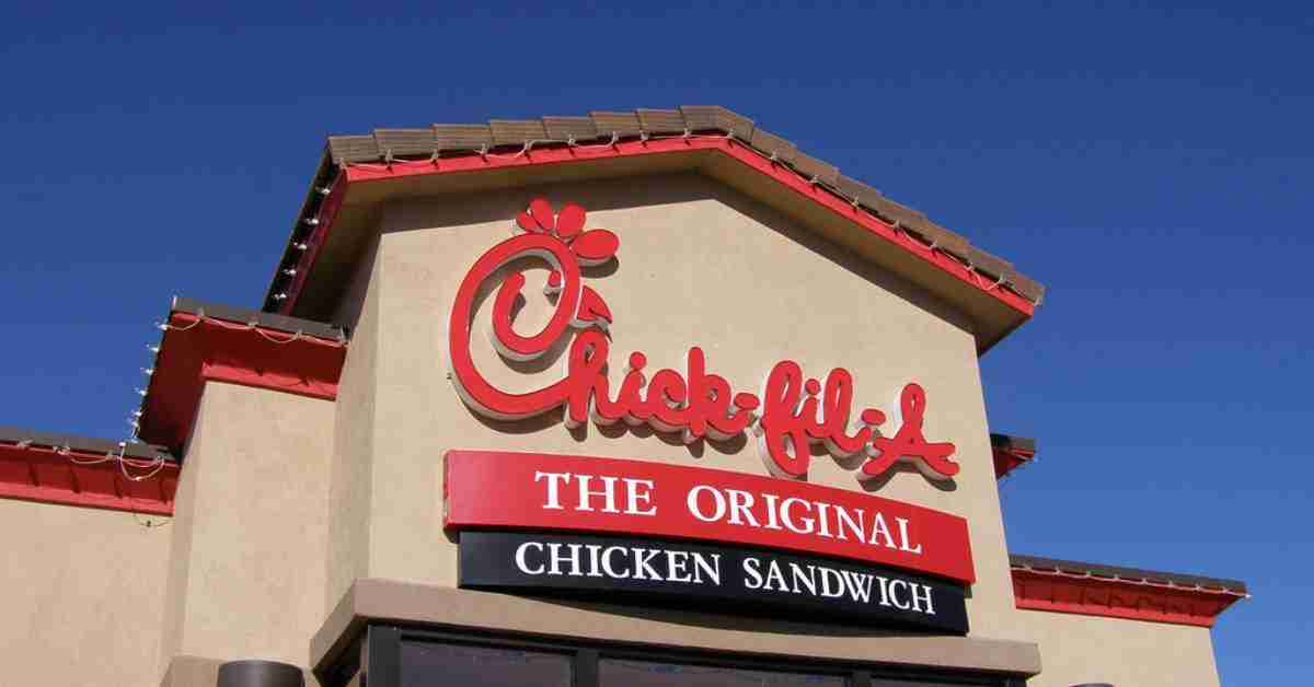 Is Chick-Fil-A Gluten-Free? An image of Chick-Fil-A branch, focusing on its signage