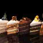 A selection of sliced cakes made from LiveGFree cake mix recipes