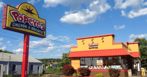 Are Popeyes Fries Gluten-Free? A photograph of Popeyes fast-food chain