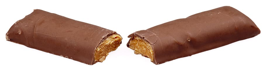 An image of split in half Butterfinger chocolate bar