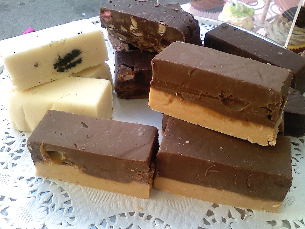 A selection of homemade chocolate fudges