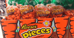 Are Reese Pieces Gluten-Free? An image of Reese's Pieces Carrot at a store