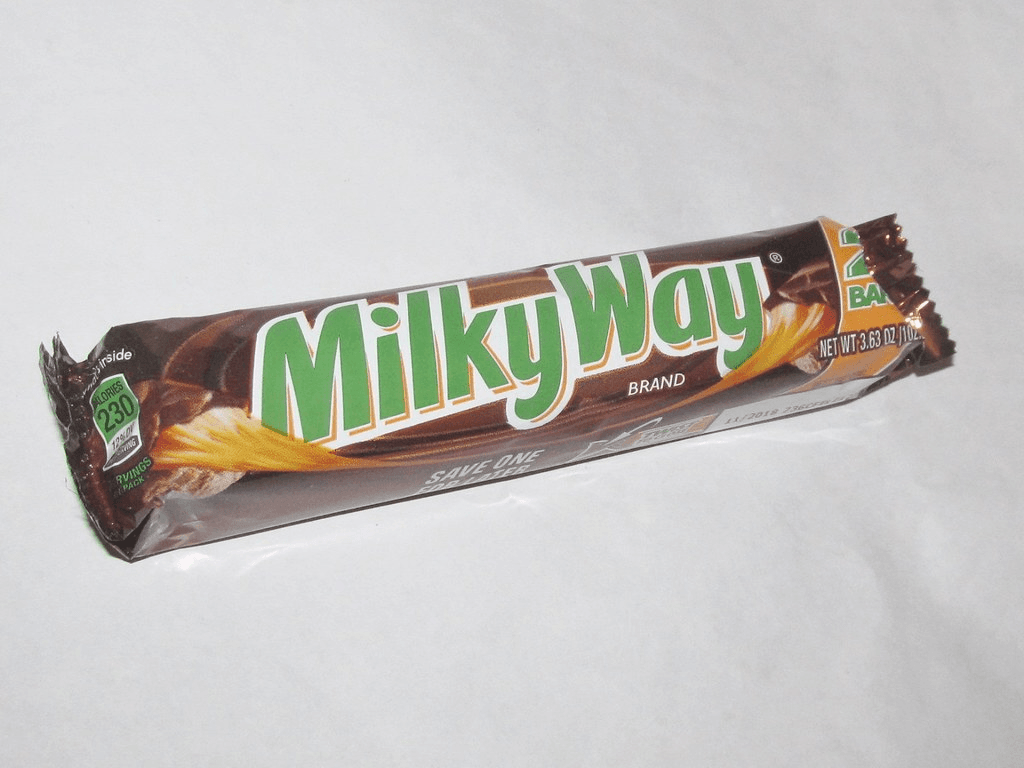 An image of wrapped Milky Way chocolate bar