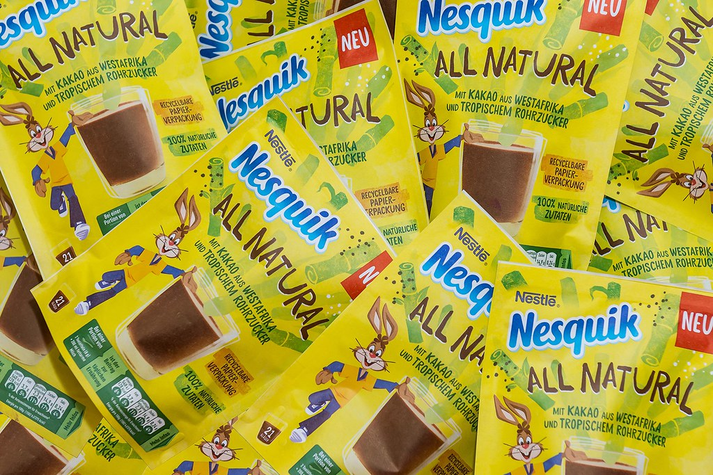 A bunch of Nesquik All Natural Pack