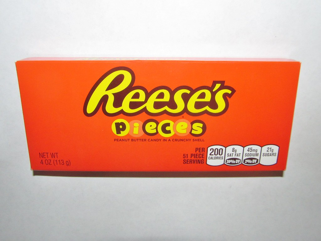 A box of Reese's Pieces