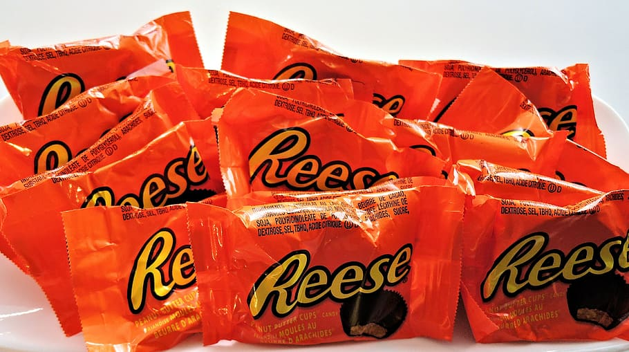 A collection of Reese's Peanut Butter Cups